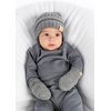 image:imageFunky Junque Newborn Baby Knit Beanie amp Fleece Mittens Set  Warm Winter EssentialsHeather Grey
