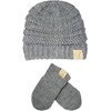 image:imageFunky Junque Newborn Baby Knit Beanie amp Fleece Mittens Set  Warm Winter EssentialsHeather Grey