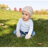 image:imageFunky Junque Newborn Baby Knit Beanie amp Fleece Mittens Set  Warm Winter EssentialsHeather Grey Sueded Patch