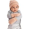 image:imageFunky Junque Newborn Baby Knit Beanie amp Fleece Mittens Set  Warm Winter EssentialsIndi Pink