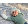 image:imageFunky Junque Newborn Baby Knit Beanie amp Fleece Mittens Set  Warm Winter EssentialsIvory