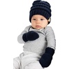image:imageFunky Junque Newborn Baby Knit Beanie amp Fleece Mittens Set  Warm Winter EssentialsNavy