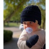 image:imageFunky Junque Newborn Baby Knit Beanie amp Fleece Mittens Set  Warm Winter EssentialsNavy