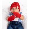 image:imageFunky Junque Newborn Baby Knit Beanie amp Fleece Mittens Set  Warm Winter EssentialsRed