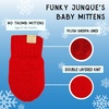image:imageFunky Junque Newborn Baby Knit Beanie amp Fleece Mittens Set  Warm Winter EssentialsRed