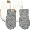 image:imageFunky Junque Newborn Baby Winter Mittens  Fleece Lined NoThumb Infant Mittens for Babies 09 Months Baby Essentials2 Pack  Ivory  Heather Grey