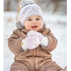 image:imageFunky Junque Newborn Baby Winter Mittens  Fleece Lined NoThumb Infant Mittens for Babies 09 Months Baby EssentialsLavender  Daisy