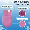 image:imageFunky Junque Newborn Baby Winter Mittens  Fleece Lined NoThumb Infant Mittens for Babies 09 Months Baby EssentialsLavender