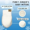 image:imageFunky Junque Newborn Baby Winter Mittens  Fleece Lined NoThumb Infant Mittens for Babies 09 Months Baby EssentialsLeopard  Ivory