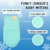 image:imageFunky Junque Newborn Baby Winter Mittens  Fleece Lined NoThumb Infant Mittens for Babies 09 Months Baby EssentialsMint