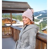 image:imageFunky Junque Ponytail Beanie Hat with Sequin Bow  Warm Stretchy Winter Cap for Women  Winter Neutrals Pastel HuesIndi Pink