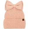 image:imageFunky Junque Ponytail Beanie Hat with Sequin Bow  Warm Stretchy Winter Cap for Women  Winter Neutrals Pastel HuesIndi Pink