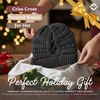 image:imageFunky Junque Ponytail Beanie for Women  Criss Cross High Pony Tail Womens Winter Hat Warm Cute Knit Ponyback Beanies1  Charcoal