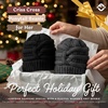image:imageFunky Junque Ponytail Beanie for Women  Criss Cross High Pony Tail Womens Winter Hat Warm Cute Knit Ponyback Beanies2 Pack  Black  Charcoal