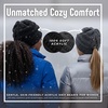 image:imageFunky Junque Ponytail Beanie for Women  Criss Cross High Pony Tail Womens Winter Hat Warm Cute Knit Ponyback Beanies2 Pack  Black  Charcoal