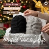 image:imageFunky Junque Ponytail Beanie for Women  Criss Cross High Pony Tail Womens Winter Hat Warm Cute Knit Ponyback Beanies2 Pack  Black  Heather Grey