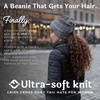 image:imageFunky Junque Ponytail Beanie for Women  Criss Cross High Pony Tail Womens Winter Hat Warm Cute Knit Ponyback BeaniesHeather Grey