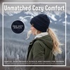 image:imageFunky Junque Ponytail Beanie for Women  Criss Cross High Pony Tail Womens Winter Hat Warm Cute Knit Ponyback BeaniesNavy
