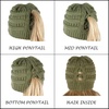 image:imageFunky Junque Ponytail Beanie for Women  Criss Cross High Pony Tail Womens Winter Hat Warm Cute Knit Ponyback BeaniesOlive