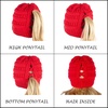 image:imageFunky Junque Ponytail Beanie for Women  Criss Cross High Pony Tail Womens Winter Hat Warm Cute Knit Ponyback BeaniesRed