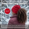 image:imageFunky Junque Ponytail Beanie for Women  Criss Cross High Pony Tail Womens Winter Hat Warm Cute Knit Ponyback BeaniesRed