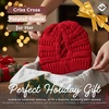 image:imageFunky Junque Ponytail Beanie for Women  Criss Cross High Pony Tail Womens Winter Hat Warm Cute Knit Ponyback BeaniesRed