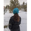 image:imageFunky Junque Ponytail Beanie for Women  Criss Cross High Pony Tail Womens Winter Hat Warm Cute Knit Ponyback BeaniesTeal