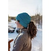 image:imageFunky Junque Ponytail Beanie for Women  Criss Cross High Pony Tail Womens Winter Hat Warm Cute Knit Ponyback BeaniesTeal