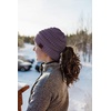image:imageFunky Junque Ponytail Beanie for Women  Criss Cross High Pony Tail Womens Winter Hat Warm Cute Knit Ponyback BeaniesViolet