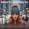 image:imageFunky Junque Ponytail Beanie for Women  Winter Hat Soft Stretch Cable Knit High Pony Tail Womens Running Hats4 Tone Mix  Grey  Black  Beige  Lt French Beige