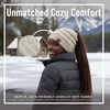 image:imageFunky Junque Ponytail Beanie for Women  Winter Hat Soft Stretch Cable Knit High Pony Tail Womens Running HatsA Confetti Oatmeal Design