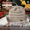 image:imageFunky Junque Ponytail Beanie for Women  Winter Hat Soft Stretch Cable Knit High Pony Tail Womens Running HatsA Confetti Oatmeal Design