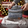image:imageFunky Junque Ponytail Beanie for Women  Winter Hat Soft Stretch Cable Knit High Pony Tail Womens Running HatsA Galaxy Mix  Smoke Grey