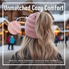 image:imageFunky Junque Ponytail Beanie for Women  Winter Hat Soft Stretch Cable Knit High Pony Tail Womens Running HatsIndi Pink
