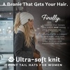 image:imageFunky Junque Ponytail Beanie for Women  Winter Hat Soft Stretch Cable Knit High Pony Tail Womens Running HatsIvory