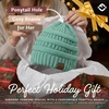 image:imageFunky Junque Ponytail Beanie for Women  Winter Hat Soft Stretch Cable Knit High Pony Tail Womens Running HatsMint