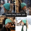 image:imageFunky Junque Ponytail Beanie for Women  Winter Hat Soft Stretch Cable Knit High Pony Tail Womens Running HatsMint