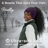 image:imageFunky Junque Ponytail Beanie for Women  Winter Hat Soft Stretch Cable Knit High Pony Tail Womens Running HatsPurple