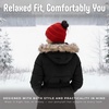 image:imageFunky Junque Ponytail Beanie for Women  Winter Hat Soft Stretch Cable Knit High Pony Tail Womens Running HatsRed