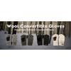 image:imageFunky Junque Premium FleeceLined Convertible Mittens  Warm Winter Knit Gloves  Value Packs Solid Colors Mixed Colors2 Pack Charcoal  Black
