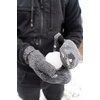 image:imageFunky Junque Premium FleeceLined Convertible Mittens  Warm Winter Knit Gloves  Value Packs Solid Colors Mixed Colors2 Pack Grey Mix  Black