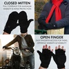 image:imageFunky Junque Premium FleeceLined Convertible Mittens  Warm Winter Knit Gloves  Value Packs Solid Colors Mixed ColorsBlack