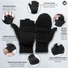 image:imageFunky Junque Premium FleeceLined Convertible Mittens  Warm Winter Knit Gloves  Value Packs Solid Colors Mixed ColorsBlack