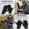 image:imageFunky Junque Premium FleeceLined Convertible Mittens  Warm Winter Knit Gloves  Value Packs Solid Colors Mixed ColorsGreyBlack Mix