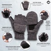 image:imageFunky Junque Premium FleeceLined Convertible Mittens  Warm Winter Knit Gloves  Value Packs Solid Colors Mixed ColorsNavyGrey Mix