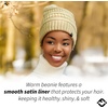 image:imageFunky Junque Satin Lined Beanie  Womens Slouchy Cable Knit Winter Hat Silky Interior Skull Cap Oversized Warm BeaniesBeige