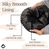 image:imageFunky Junque Satin Lined Beanie  Womens Slouchy Cable Knit Winter Hat Silky Interior Skull Cap Oversized Warm BeaniesBlack