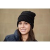 image:imageFunky Junque Satin Lined Beanie  Womens Slouchy Cable Knit Winter Hat Silky Interior Skull Cap Oversized Warm BeaniesBlack