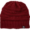 image:imageFunky Junque Satin Lined Beanie  Womens Slouchy Cable Knit Winter Hat Silky Interior Skull Cap Oversized Warm BeaniesBurgundy