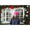 image:imageFunky Junque Satin Lined Beanie  Womens Slouchy Cable Knit Winter Hat Silky Interior Skull Cap Oversized Warm BeaniesHot Pink